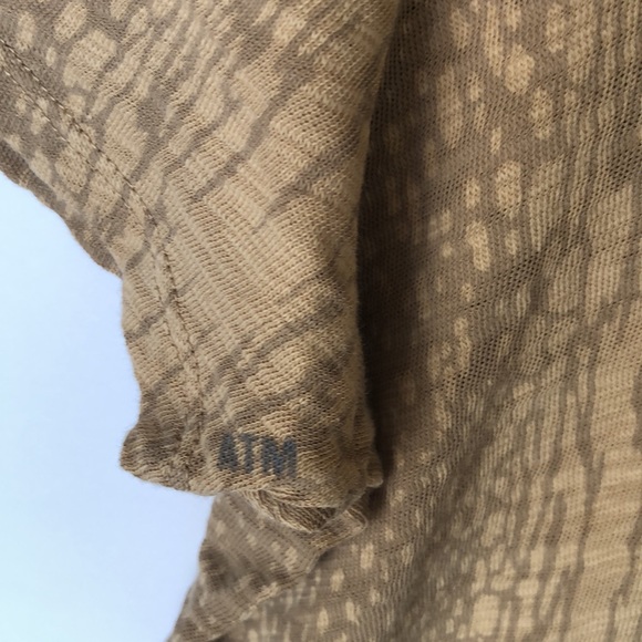 ATM Anthony Thomas Melillo Tan Crew Neck Short Sleeves Top Tee Shirt Siz… - Picture 3 of 7